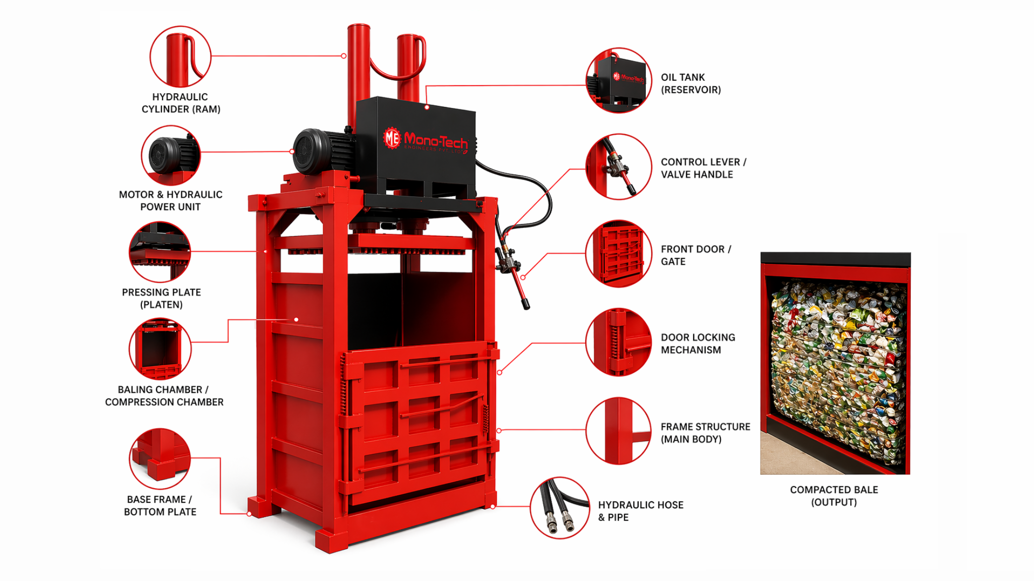 PET Bottle Baling Press